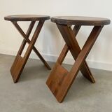 Lot 2 wooden stools