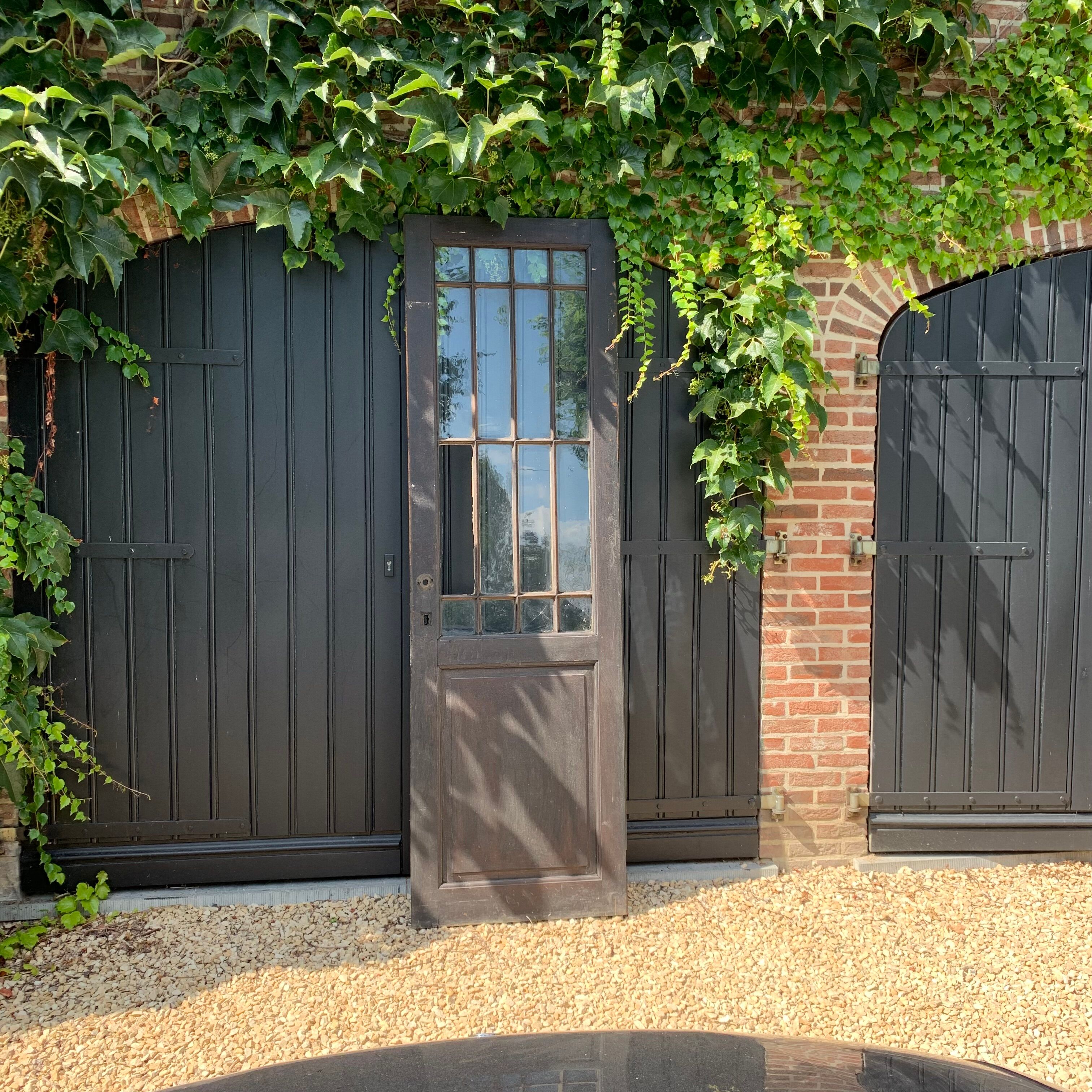 Wood and steel workshop door
