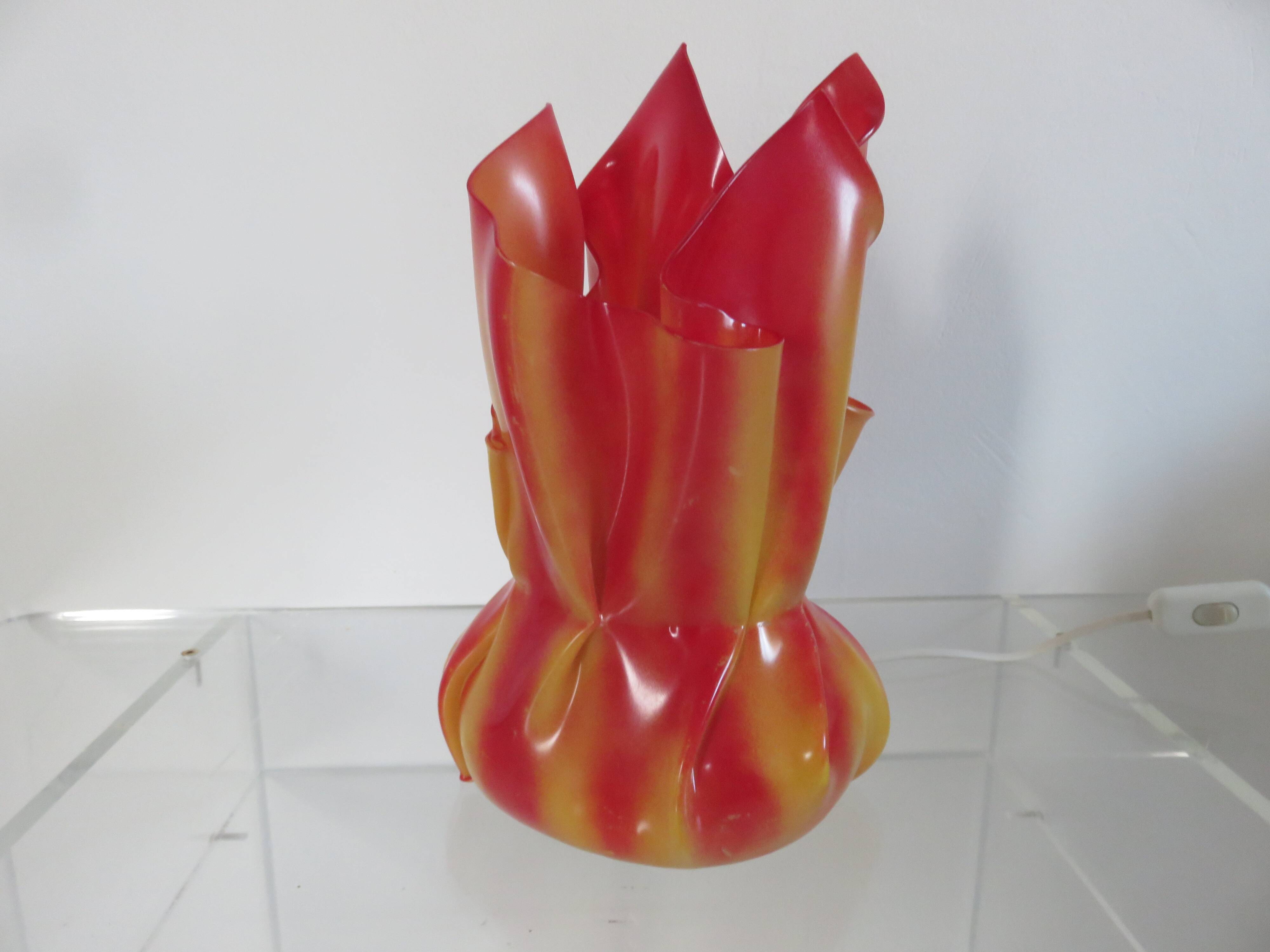 Draped chaplain lamp, Les Exclarares, in polycarbonate, 1980