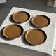 Lot de 4 assiettes à dessert brunes Sarreguemines Modèle Savoie D19.5
