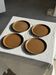 Set of 4 brown dessert plates Sarreguemines Model Savoie D19.5