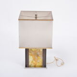 Romeo Rega Hollywood Regency Style Table Lamp in Brass and Chrome