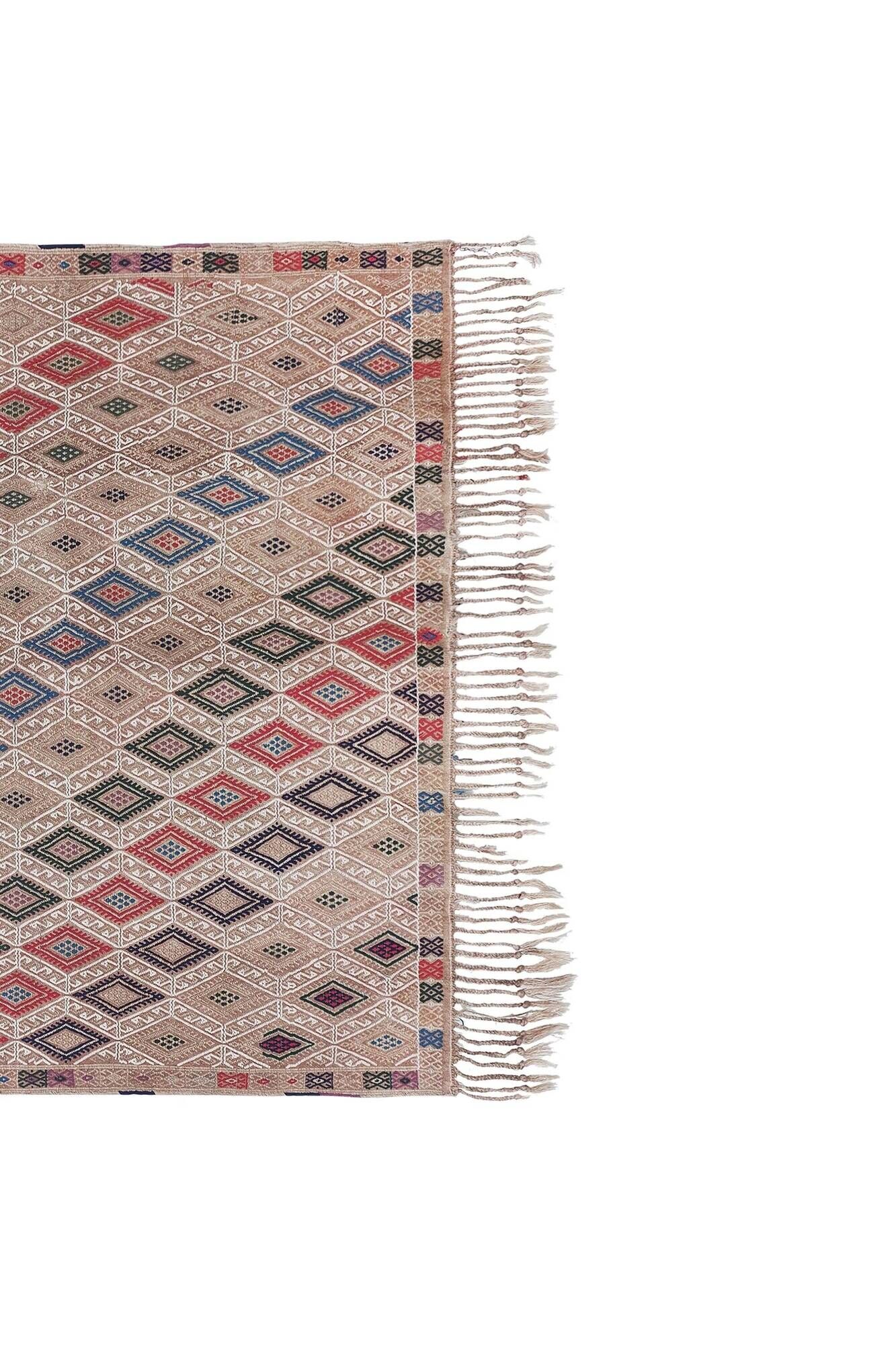 Vintage Turkish kilim, handwoven, 152x212 cm.