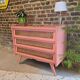 Commode bois et rotin
