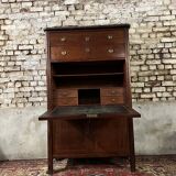 Secretary In Mahogany Louis XVI XVIII Eme Century