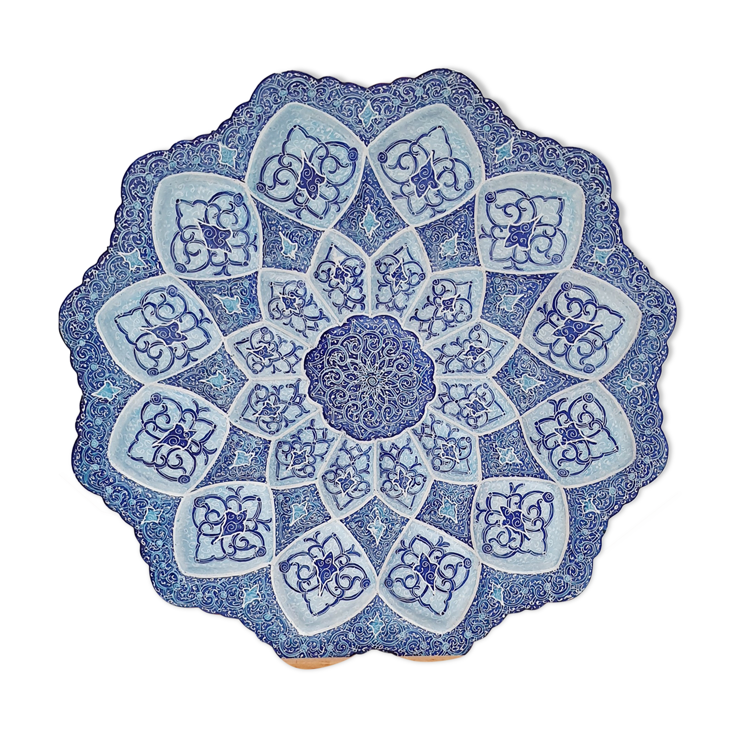 Decorative plate blue astria of Iran
