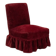 Fauteuil crapaud en velours côtelé rouge des années 1960