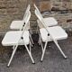 Set of 4 folding metal chairs from the 80s/90s.