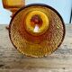 8 mismatched vintage amber glasses