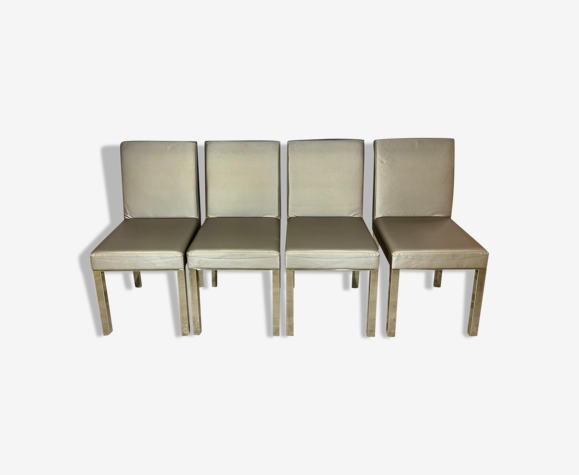 4 chaises chrome vintage