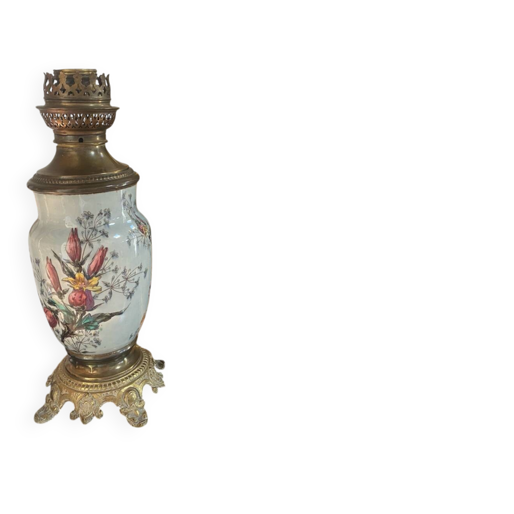 Old framed oil on cardboard