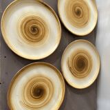Set of 4 flat plates signed Longchamp