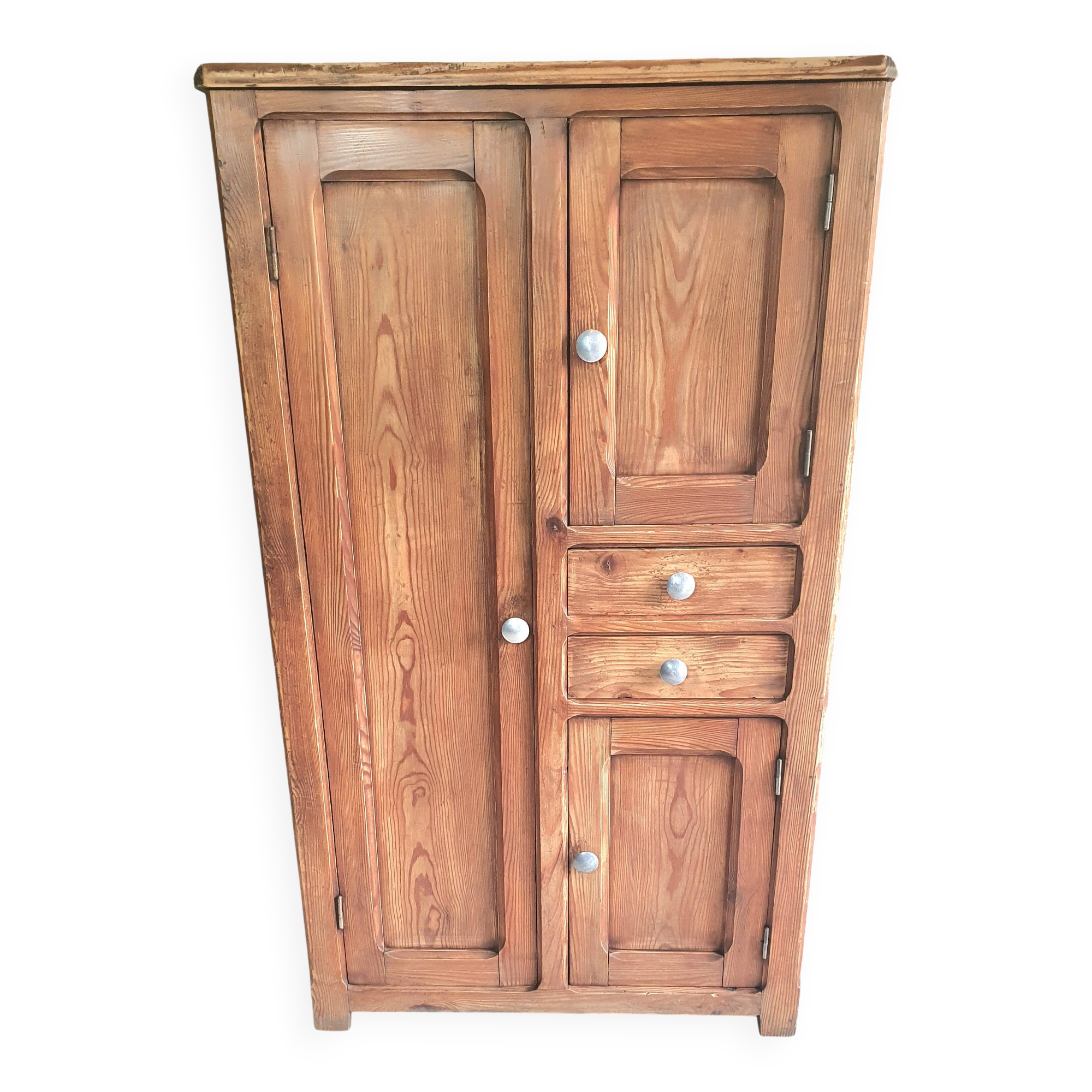 Small cabinet made of raw wood