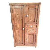 Small cabinet made of raw wood