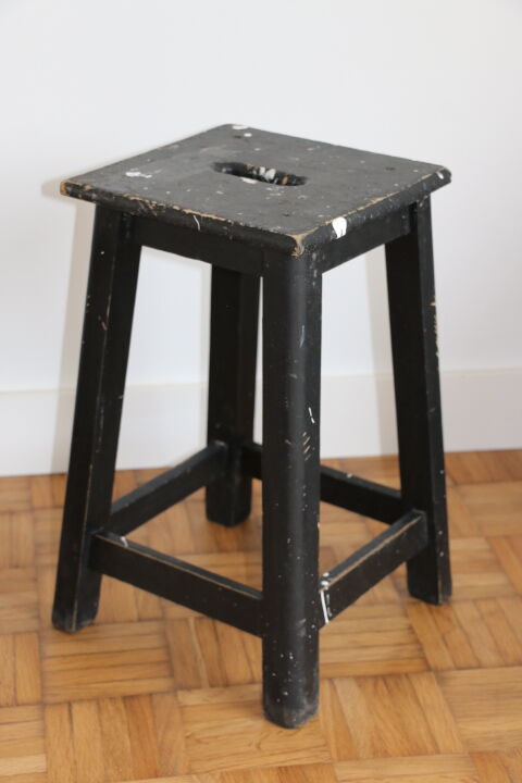 Black oak stool 460mm