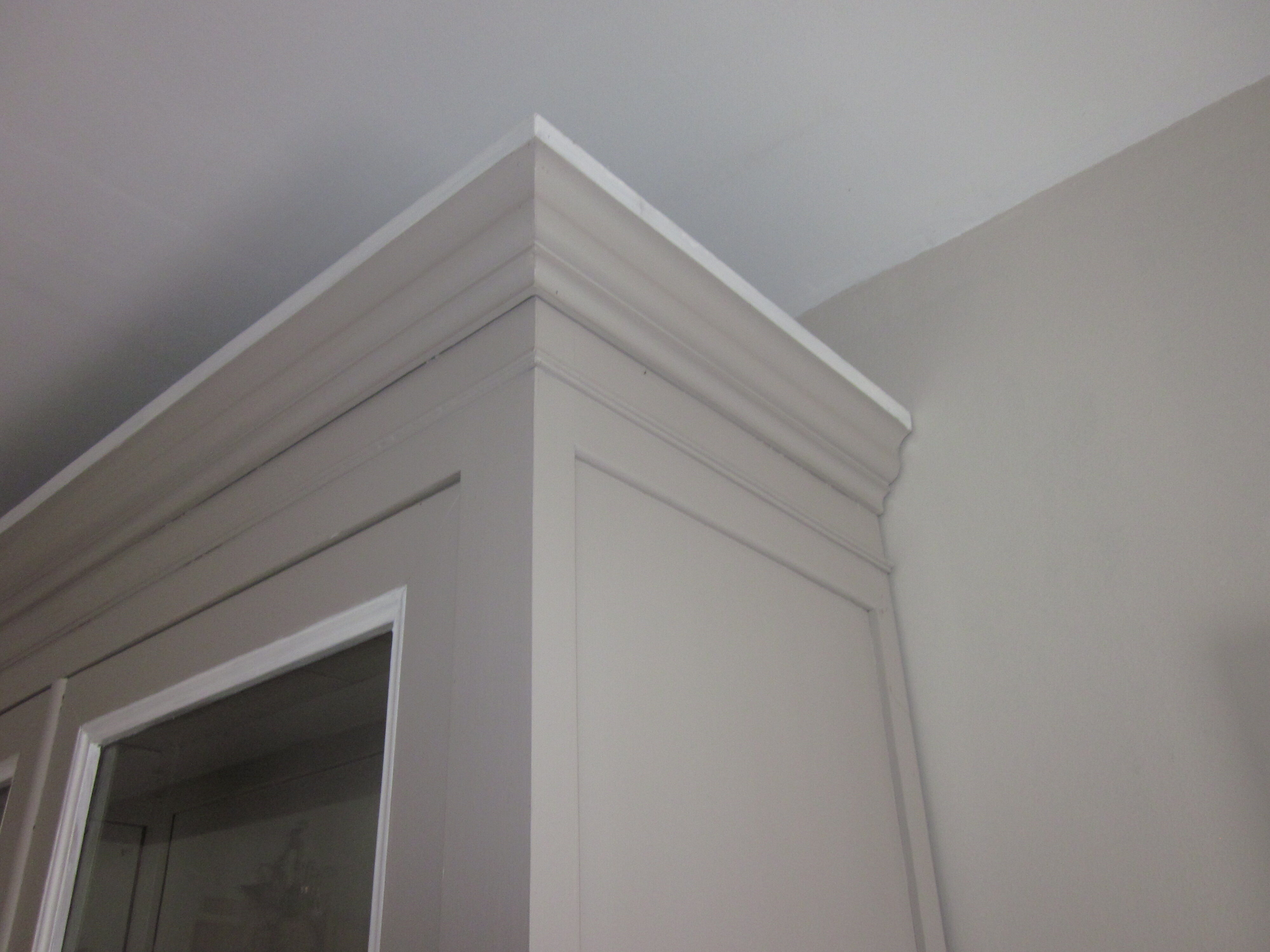 2-body old painted wooden buffet