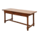 Rustic 19th century oak dinner table with drawers opening laterally, France