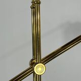 Lampadaire italien en laiton massif réglable vintage des années 70