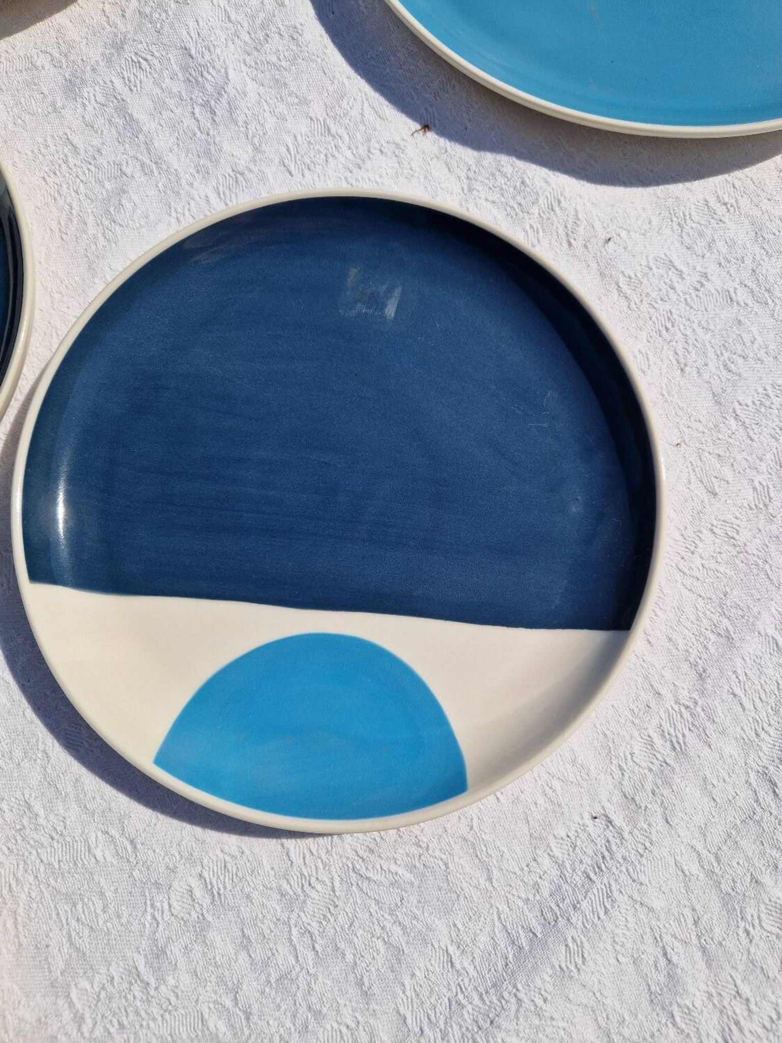 Set of 8 Plates and 2 Bowls Julie Goodwin Habitat Longitude Blue Stoneware Style