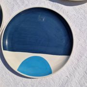 Set of 8 Plates and 2 Bowls Julie Goodwin Habitat Longitude Blue Stoneware Style