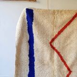 Handmade pure natural wool rug, size 150 x 250 cm