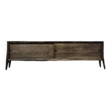 Buffet scandinave en frêne avec poignées en métal mat, style Mid-Century Modern, années 1960