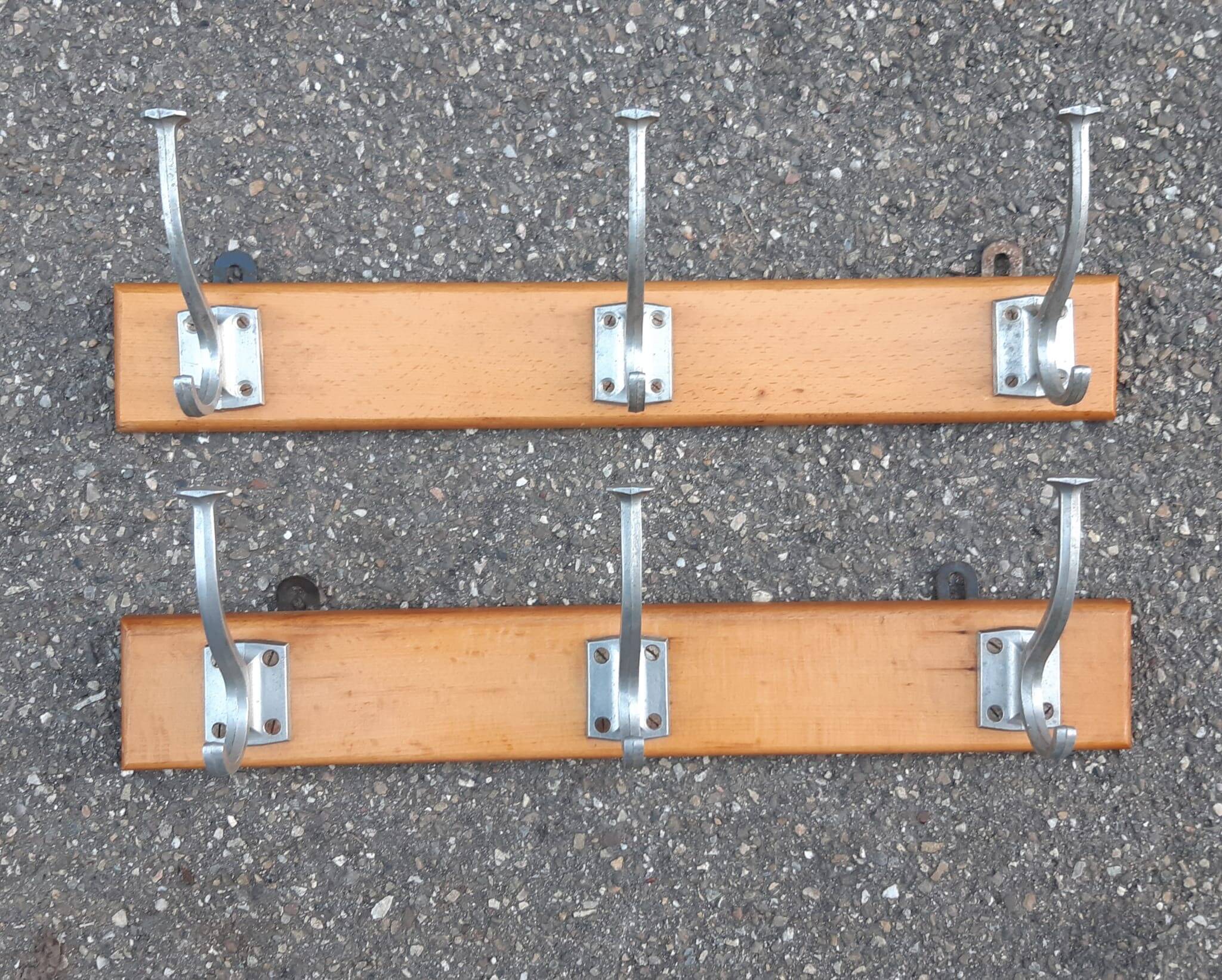 Set of two vintage coat racks