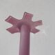Grand vase fleur opaline rose