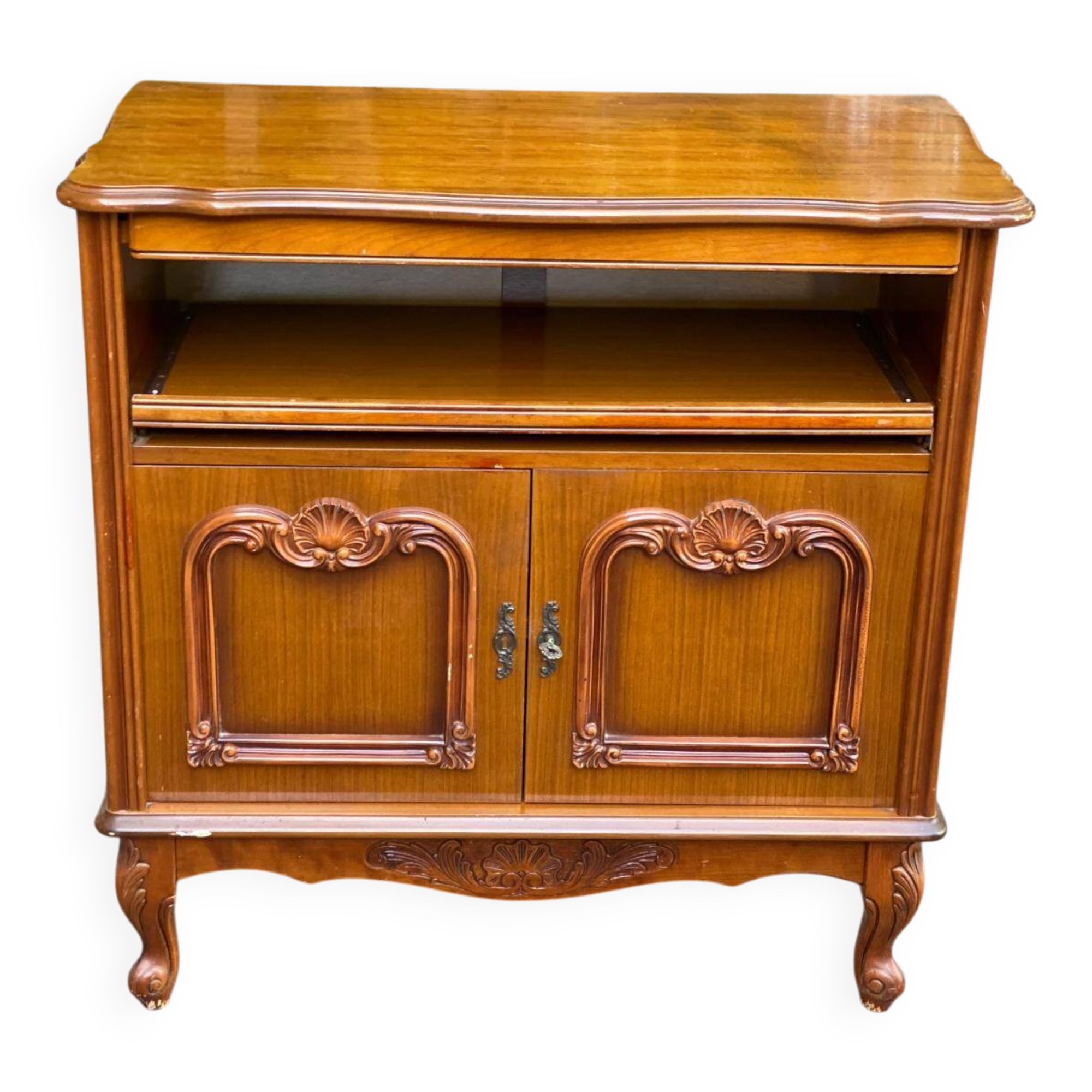 Louis XV wooden sideboard with 2-door TV cabinet