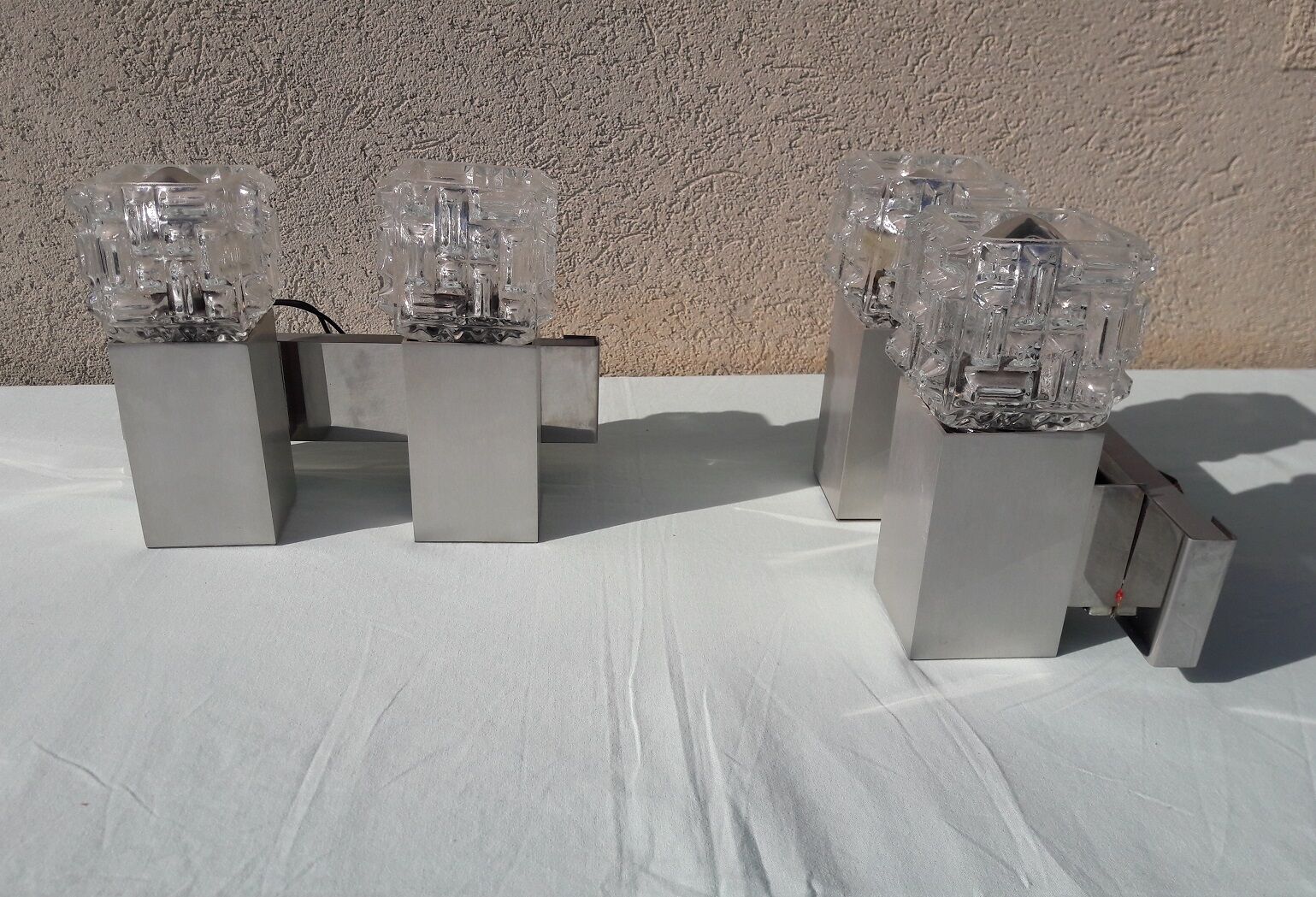 Pair of 70's wall lamps