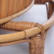 Vintage bamboo Tiki bar cocktail bar with 2 bar stools.