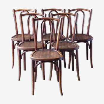 Set of 6 bistro chairs 1930