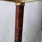 70s glass and brass coffee table