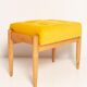 Vintage mustard yellow stool mid-century, Edmund Homa, 1960s