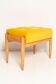 Vintage mustard yellow stool mid-century, Edmund Homa, 1960s