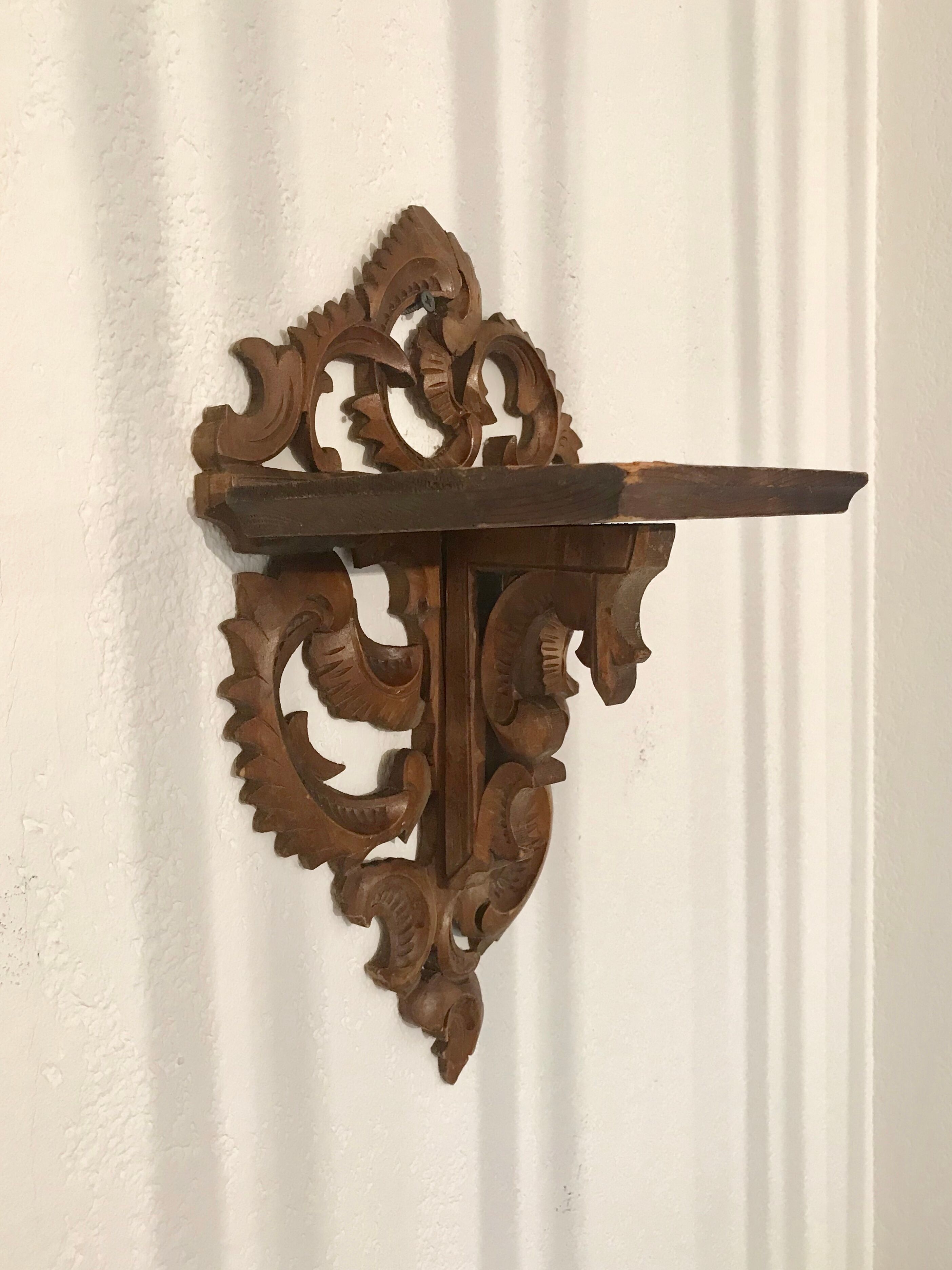 Farm wooden wall shelf