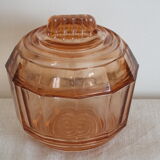 Vintage pink molded glass sweetener
