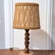 Lampe pied bois tourné