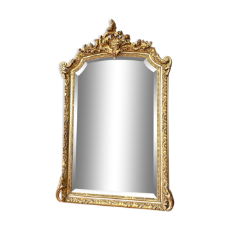 Nineteenth pedimented mirror