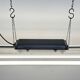 Grey Industrial Hanging Tube Light from Polam Gdansk, 1970s