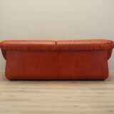 Red leather sofa, Italian design, 1970s, manufacturer: PelleRossi
