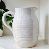 Speckled stoneware pitcher
