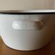Large vintage basin in white enameled sheet metal