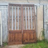 Paires de porte de crypte en bois, 19ème s.