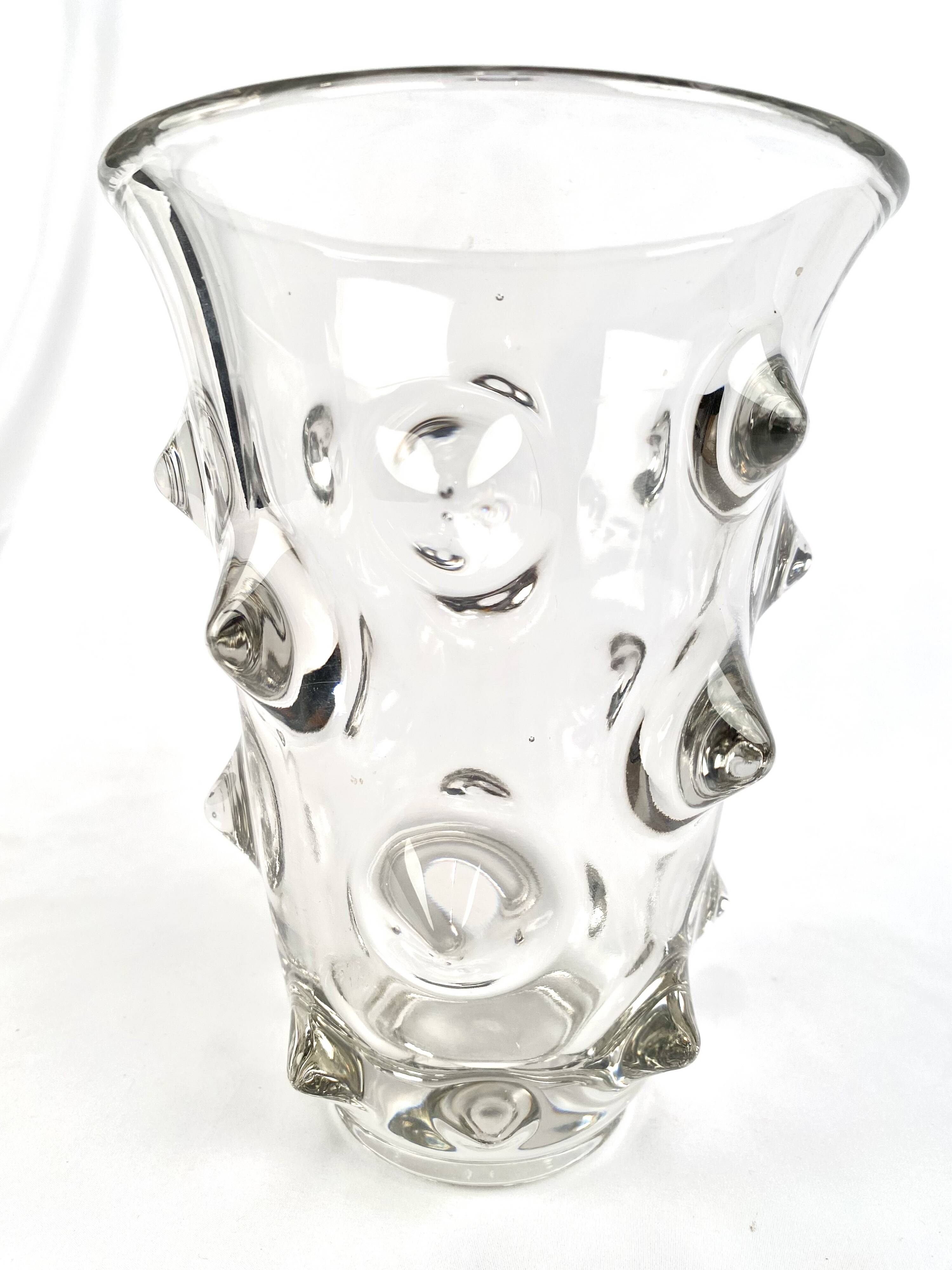 Picot vase, glass, 70s, space age