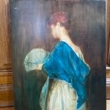 Oil on canvas portrait of a woman