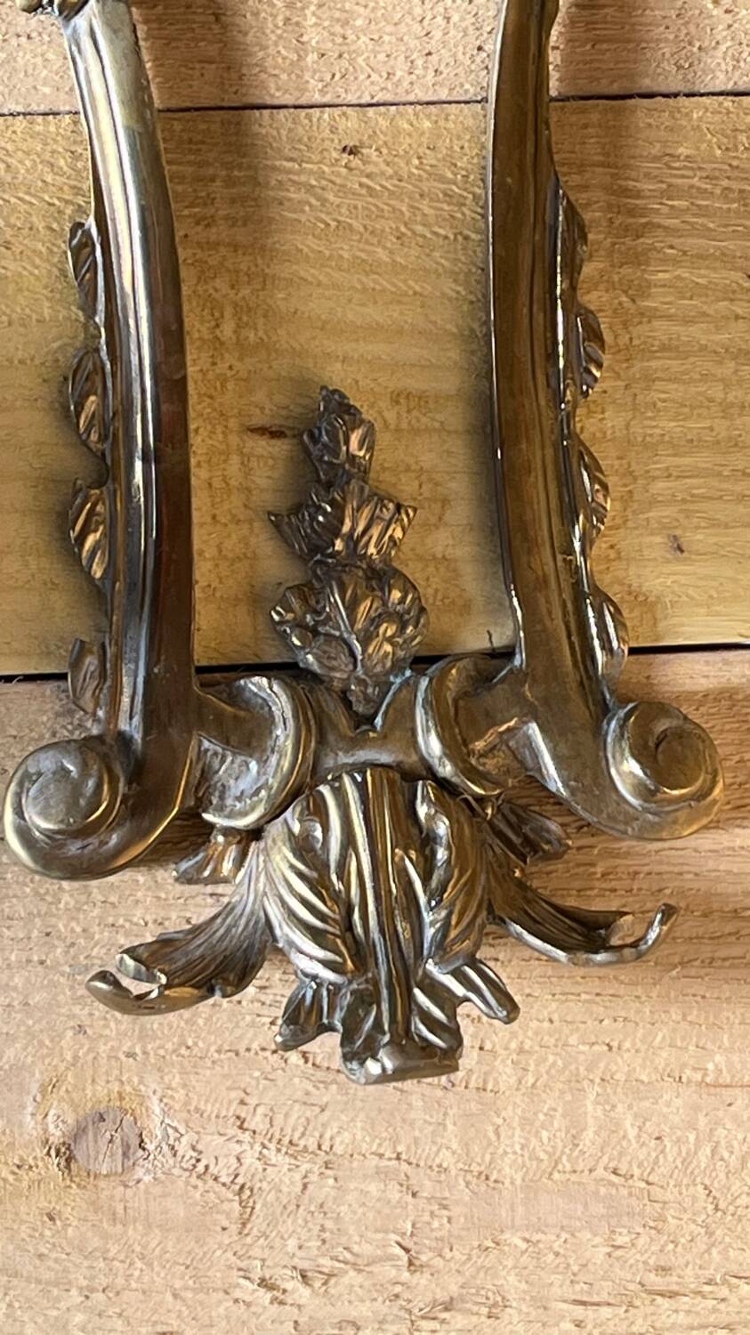 Pair of LXV style gilt bronze wall lights