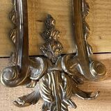 Pair of LXV style gilt bronze wall lights