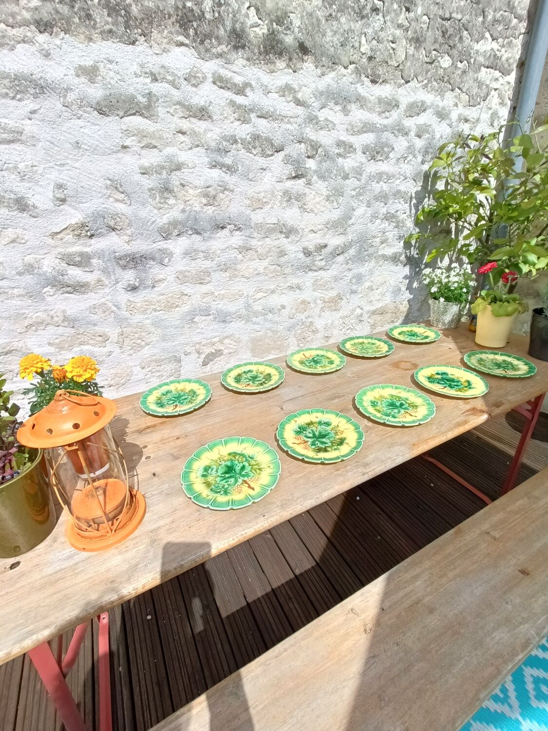 Sarreguemines dessert plate set