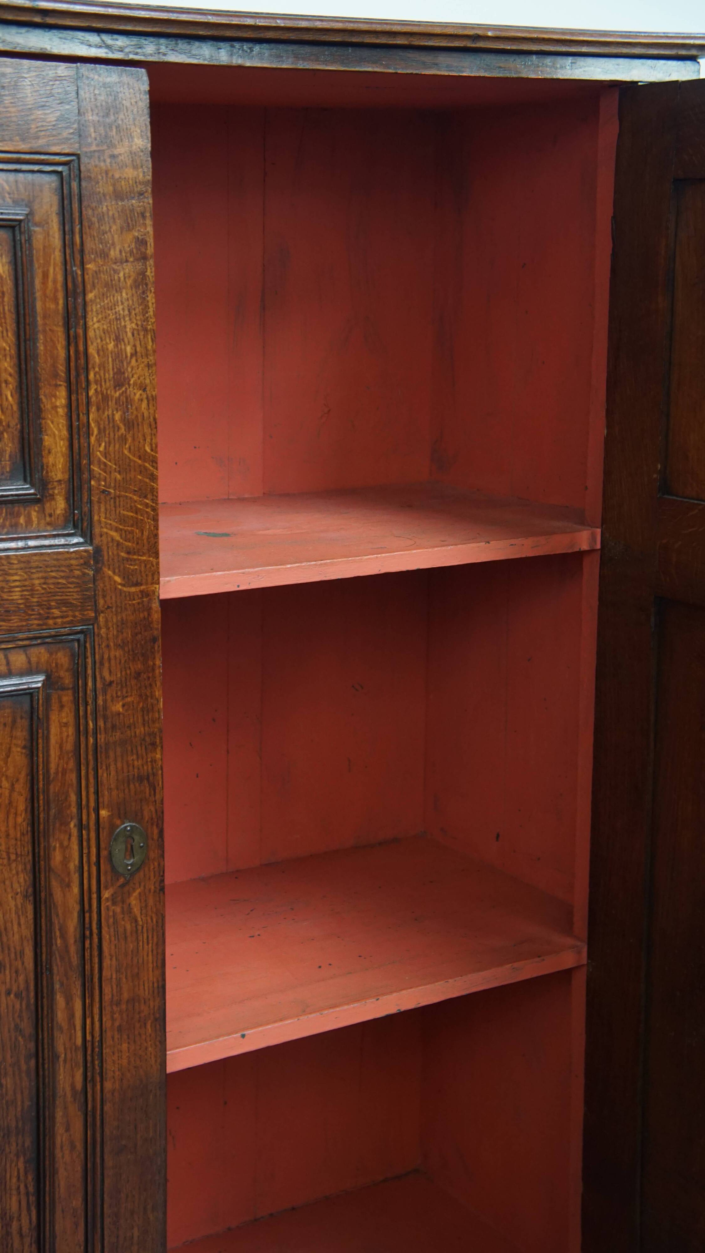18th-Century Antique English 2-Door Cabinet